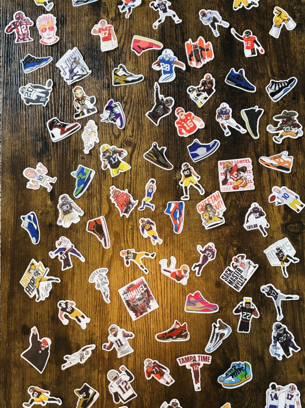 Fun NFL and Nike Sneaker Stickers - Set of 85
